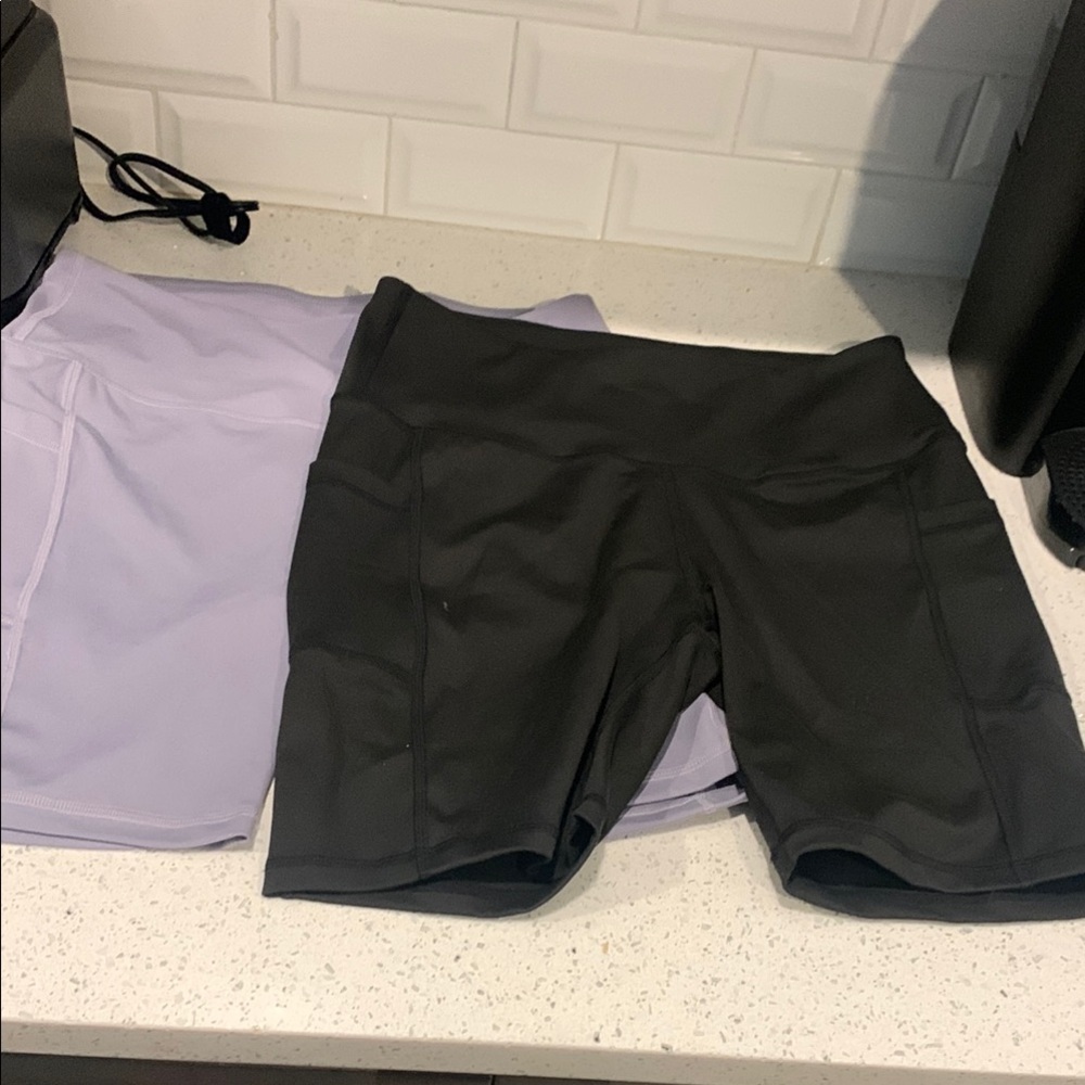 Women's Black and Lavender Shorts bundle 2 ea
